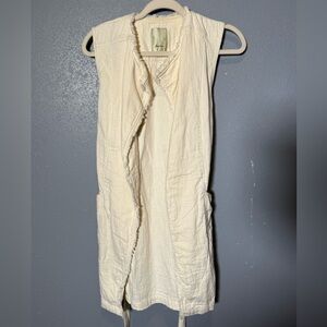 Anthropologie Elevenses Luna Linen Belted Vest - XS‎